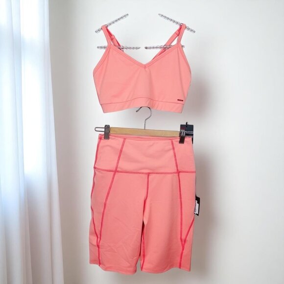 n:Philanthropy Baylis Sports Bra & Bedford Biker Short Coral